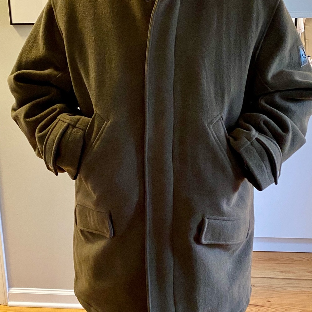 Men’s XL Aigle brand heavy wool-blend winter coat